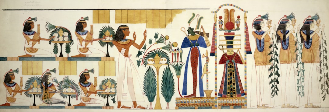 Egyptisch canvaswerk met kleurrijke farao-afbeelding Egyptisch canvaswerk met kleurrijke farao-afbeelding